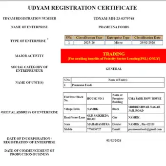 Udyam Certificate